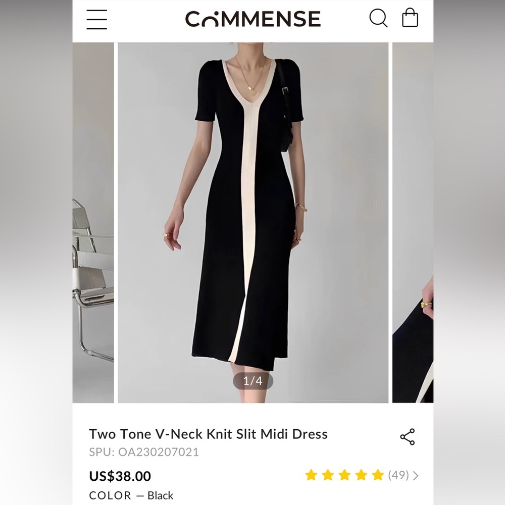 Commense ribbed knit dress